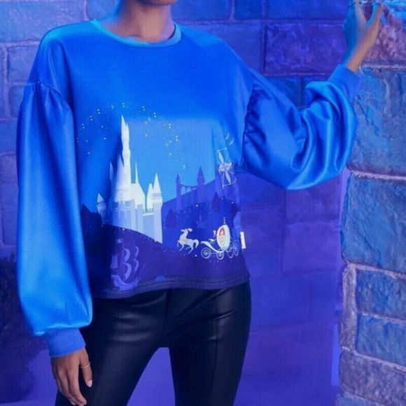 Disney Tops - Disney Parks NWOT Her Universe Cinderella Castle Sweatshirt Limited Edition